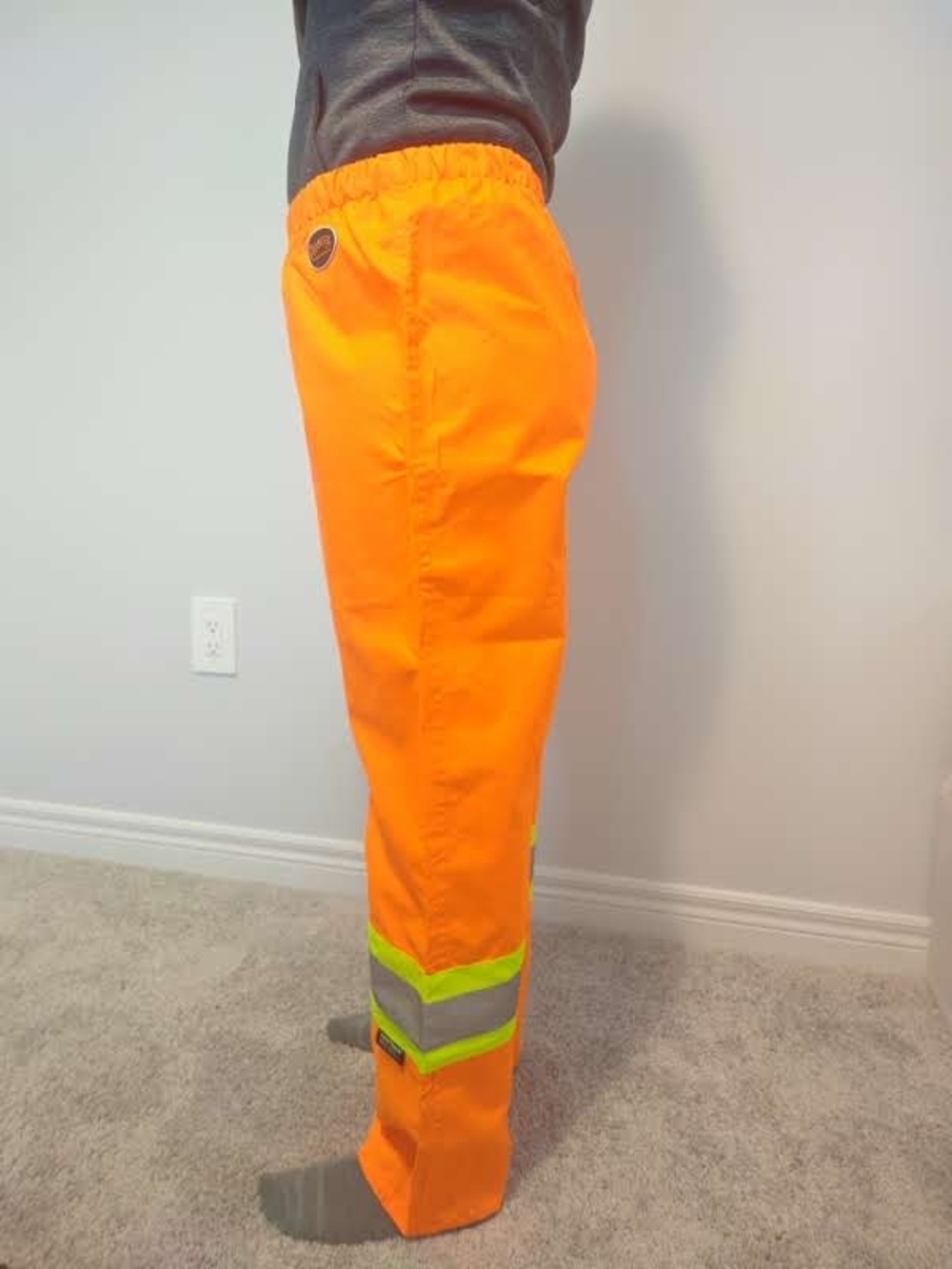 PIONEER High-Visibility Orange Safety Pants with Reflective Bands